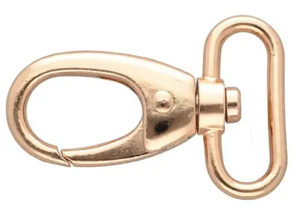 Karabińczyk metalowy ZŁOTY 32x60mm (15)