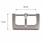Klamra Metalowa 25mm srebrna