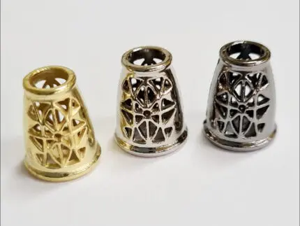 Końcówki do sznurków metalowe AŻUROWE
