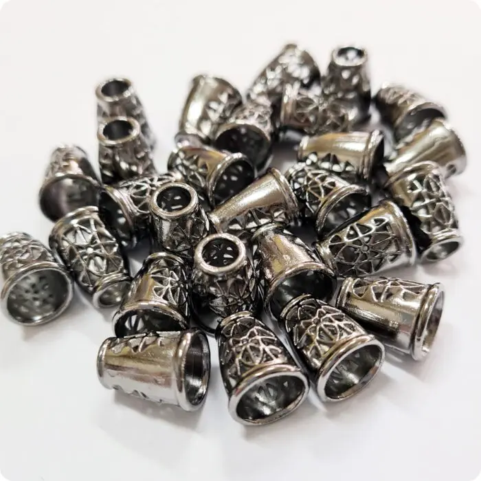 Końcówki do sznurków metalowe AŻUROWE