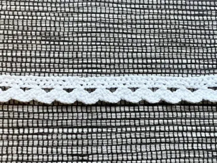 Koronka bawełniana 10mm BIAŁA (S01)