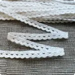 Koronka bawełniana 10mm BIAŁA (S01)