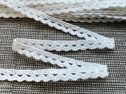 Koronka bawełniana 10mm BIAŁA (S01)