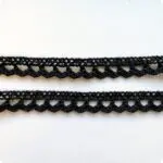 Koronka bawełniana 10mm CZARNA (S01)