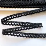 Koronka bawełniana 10mm CZARNA (S01)