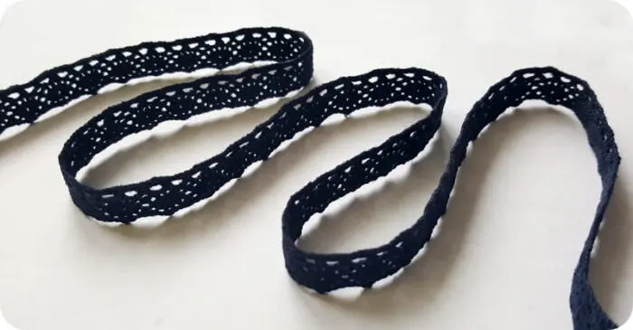 Koronka bawełniana 11mm C070 GRANATOWA