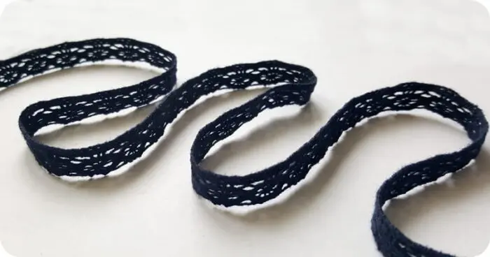 Koronka bawełniana 12mm (12) GRANATOWA