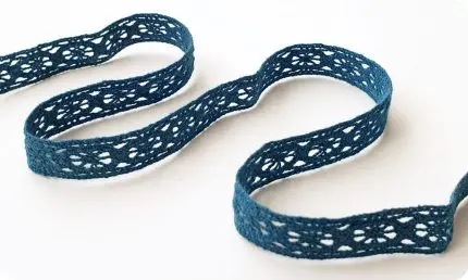 Koronka bawełniana 12mm C058 CIEMNONIEBIESKA