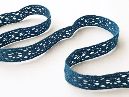 Koronka bawełniana 12mm C058 CIEMNONIEBIESKA
