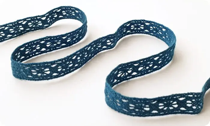 Koronka bawełniana 12mm C058 CIEMNONIEBIESKA