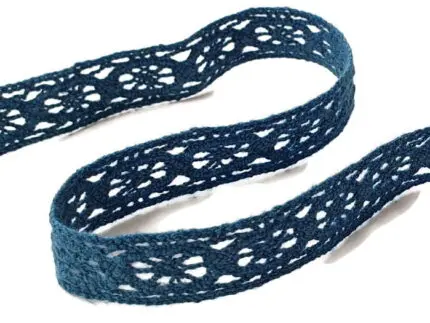 Koronka bawełniana 12mm C058 CIEMNONIEBIESKA