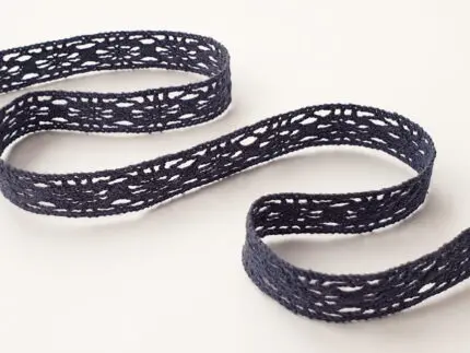 Koronka bawełniana 13mm C054 CIEMNY JEANS