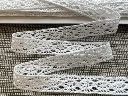 Koronka bawełniana 14mm BIAŁA (C054)