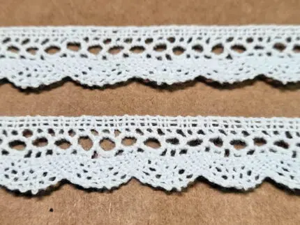 Koronka bawełniana 15mm BIAŁA (C062)