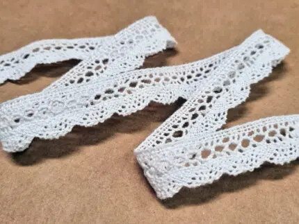 Koronka bawełniana 15mm BIAŁA (C062)