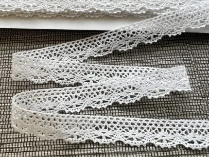 Koronka bawełniana 16mm BIAŁA (C080)