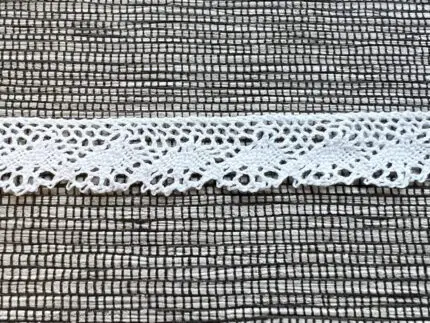 Koronka bawełniana 16mm BIAŁA (C091)