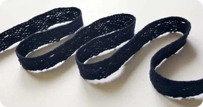 Koronka bawełniana 16mm C089 GRANATOWA