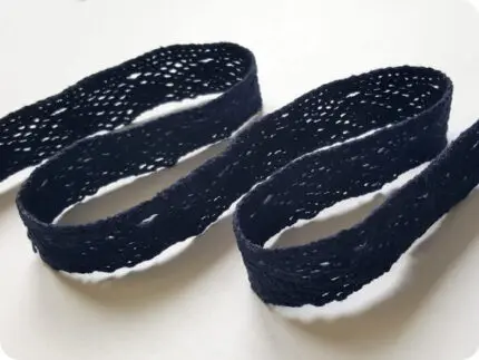 Koronka bawełniana 16mm C089 GRANATOWA