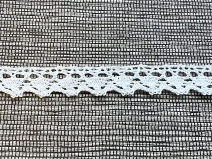 Koronka bawełniana 17mm BIAŁA (C035)