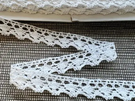 Koronka bawełniana 17mm BIAŁA (C035)
