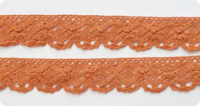 Koronka bawełniana 30mm S09 CEGLASTA 1,55m (K8)