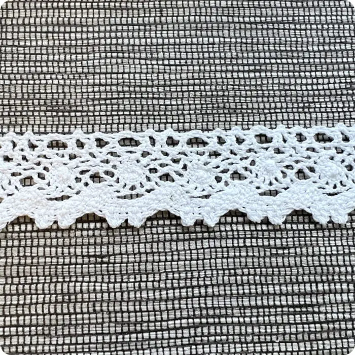 Koronka bawełniana 31mm BIAŁA (S06)