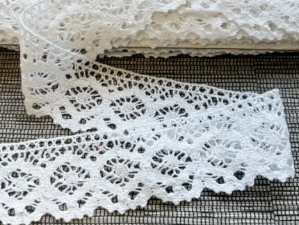 Koronka bawełniana 37mm BIAŁA (S09)