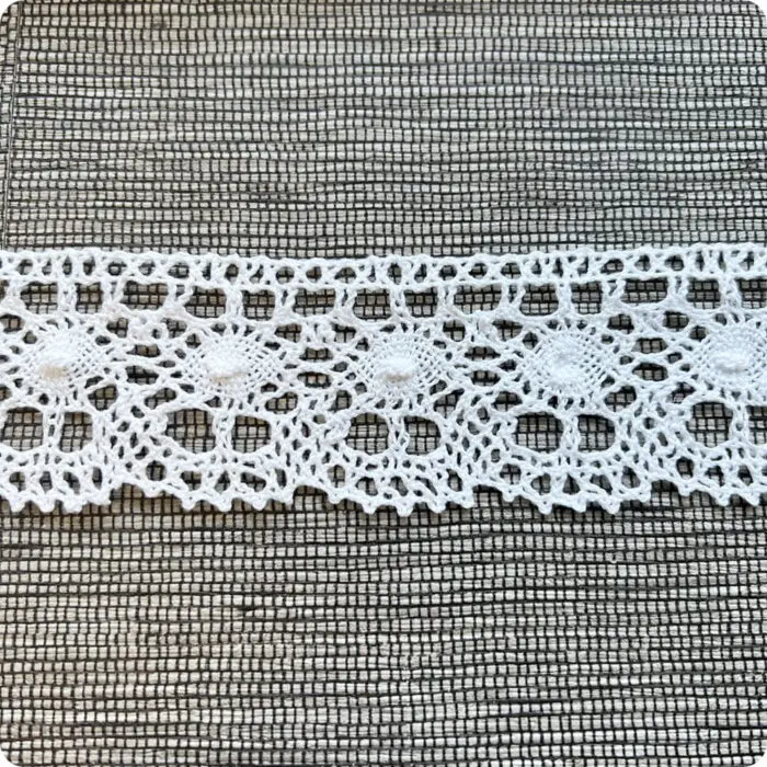 Koronka bawełniana 47mm BIAŁA (S07)