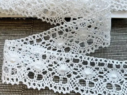 Koronka bawełniana 47mm BIAŁA (S07)