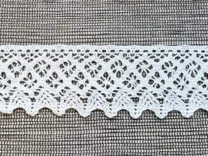 Koronka bawełniana 55mm BIAŁA (S10)