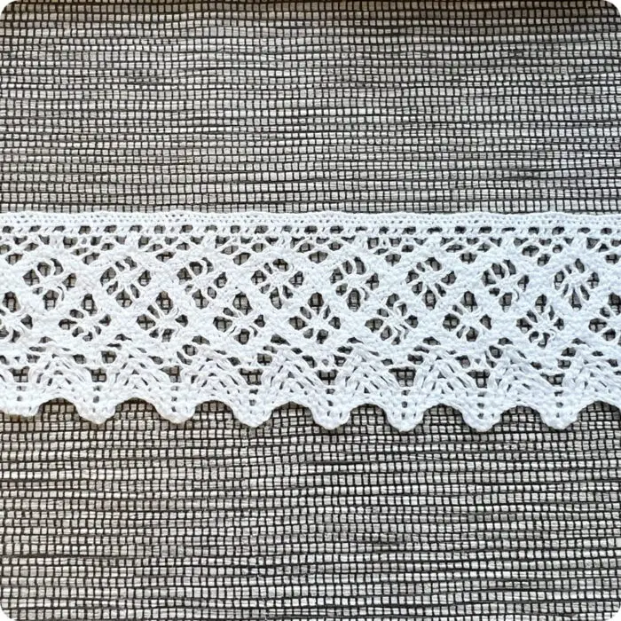 Koronka bawełniana 55mm BIAŁA (S10)
