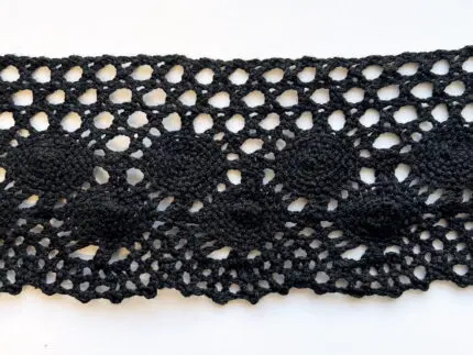Koronka bawełniana 67mm CZARNA (C214)