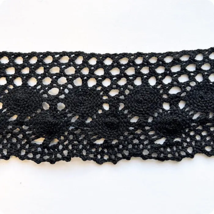 Koronka bawełniana 67mm CZARNA (C214)