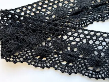 Koronka bawełniana 67mm CZARNA (C214)