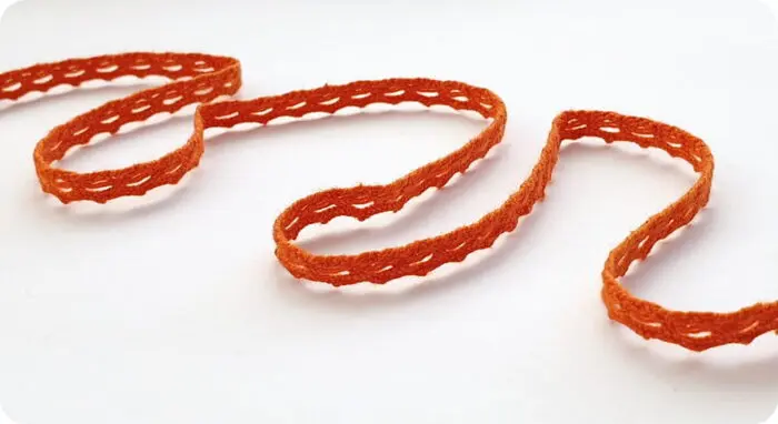 Koronka bawełniana 6mm C002 CIEMNY POMARAŃCZ