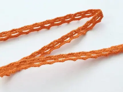 Koronka bawełniana 6mm C002 MARCHEWKOWA