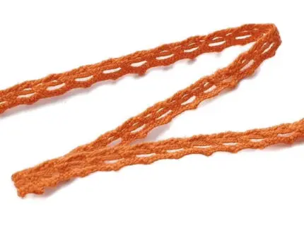 Koronka bawełniana 6mm C002 MARCHEWKOWA