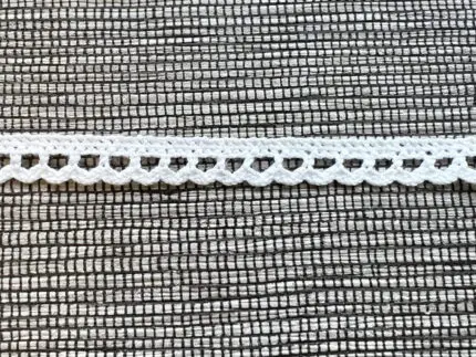 Koronka bawełniana 8mm BIAŁA (S03)