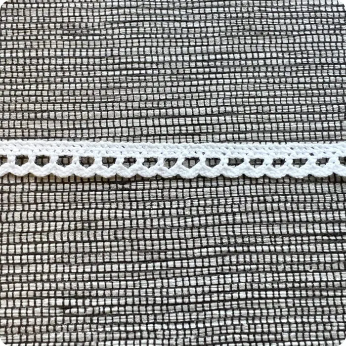 Koronka bawełniana 8mm BIAŁA (S03)