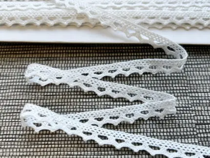 Koronka bawełniana 9mm BIAŁA (C007)