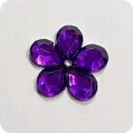 Kwiatek akrylowy 21mm CIEMNY FIOLET