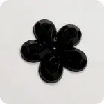 Kwiatek akrylowy 21mm CZARNY