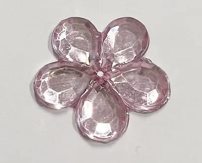 Kwiatek akrylowy 21mm JASNY RÓŻ