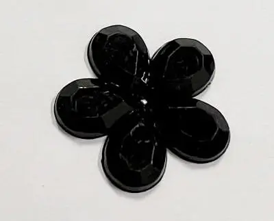 Kwiatek akrylowy 26mm CZARNY