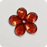 Kwiatek akrylowy 26mm CZERWONY