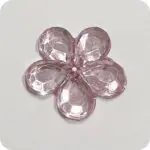 Kwiatek akrylowy 26mm JASNY RÓŻ