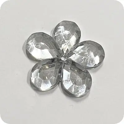 kwiatek-akrylowy-26mm-srebrny Kwiatek akrylowy 26mm SREBRNY