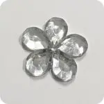 Kwiatek akrylowy 30mm SREBRNY