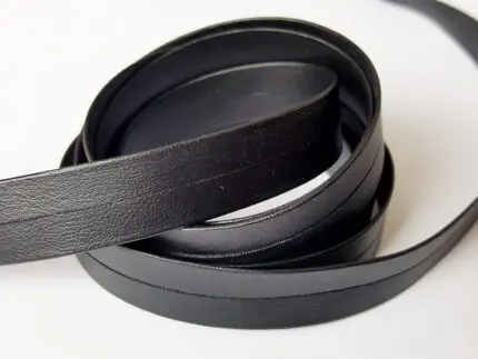 Lamówka SKÓROPODOBNA CZARNA 25mm